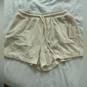 Universal Thread Cream Terry Drawstring Shorts